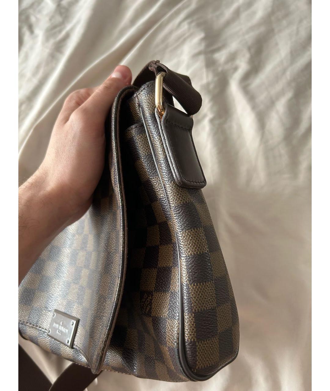 LOUIS VUITTON Коричневая сумка на плечо из искусственной кожи, фото 7