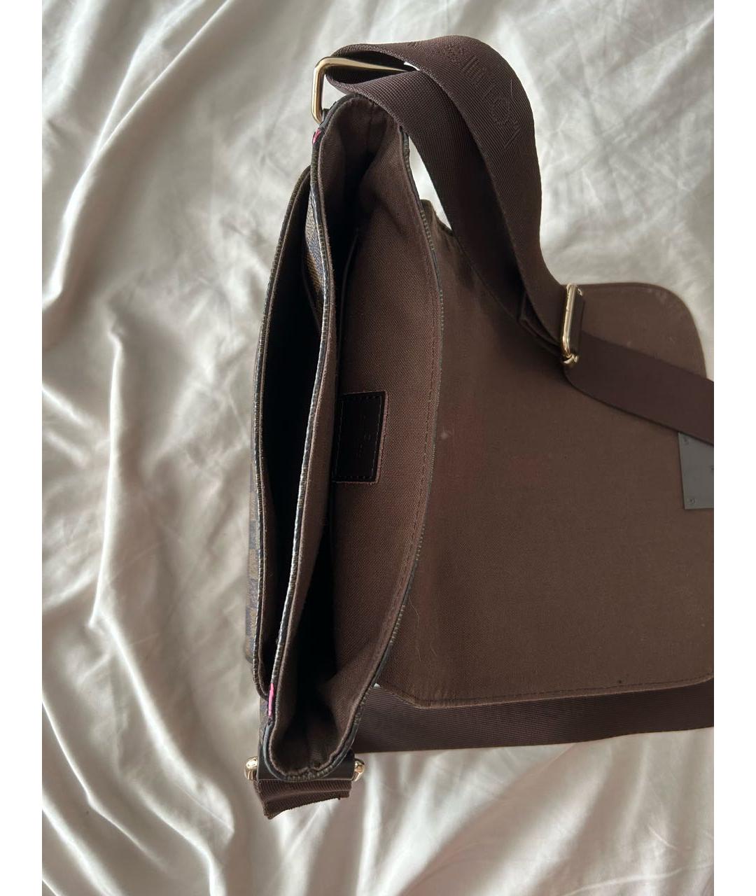 LOUIS VUITTON Коричневая сумка на плечо из искусственной кожи, фото 4