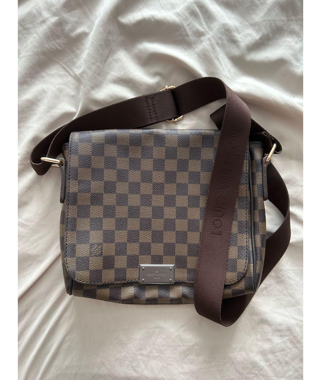 LOUIS VUITTON Коричневая сумка на плечо из искусственной кожи, фото 9