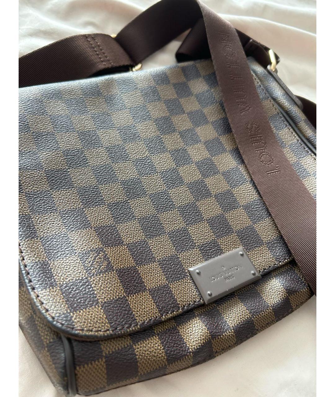 LOUIS VUITTON Коричневая сумка на плечо из искусственной кожи, фото 2