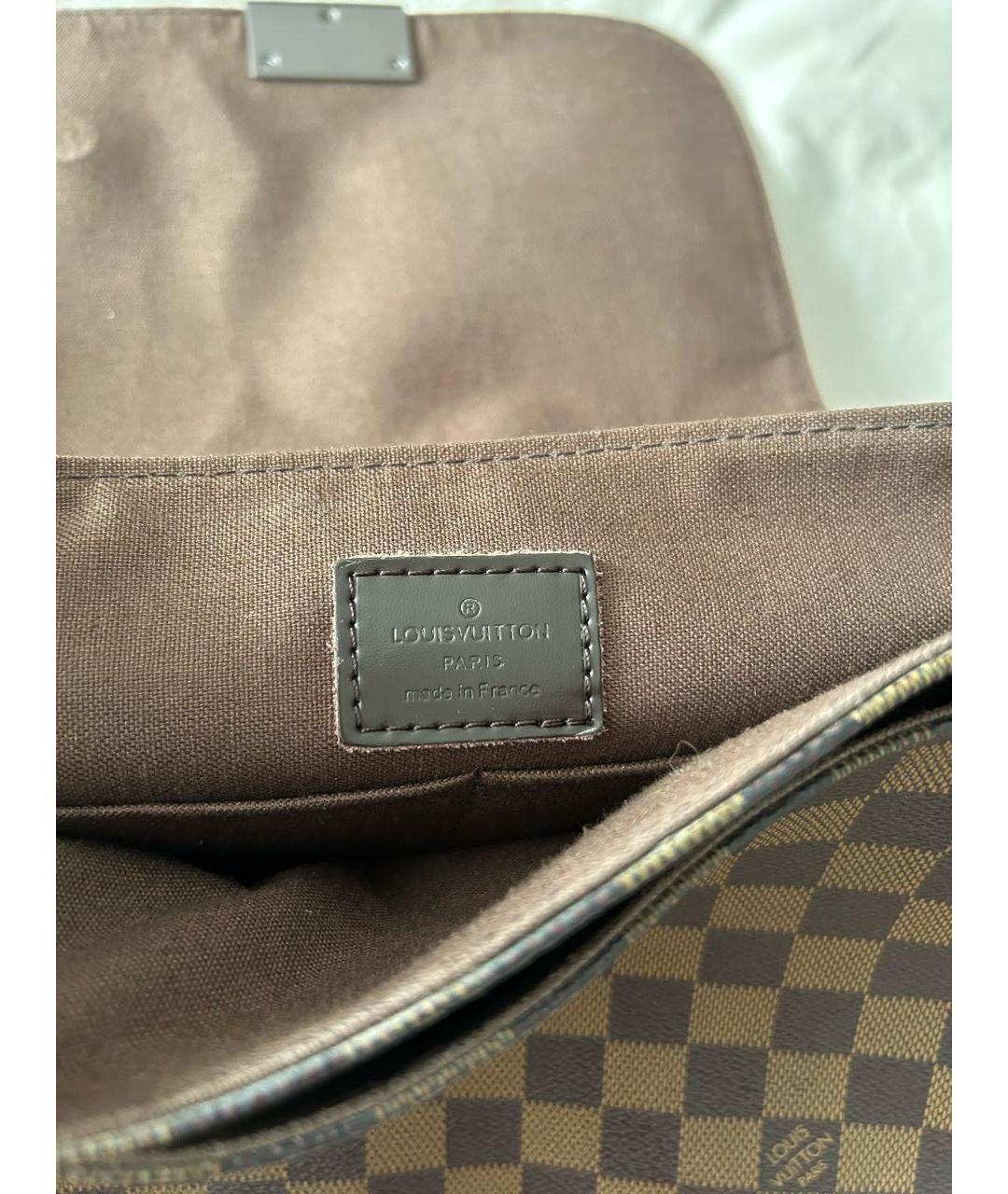 LOUIS VUITTON Коричневая сумка на плечо из искусственной кожи, фото 5