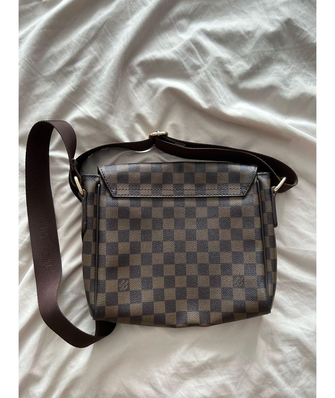 LOUIS VUITTON Коричневая сумка на плечо из искусственной кожи, фото 3