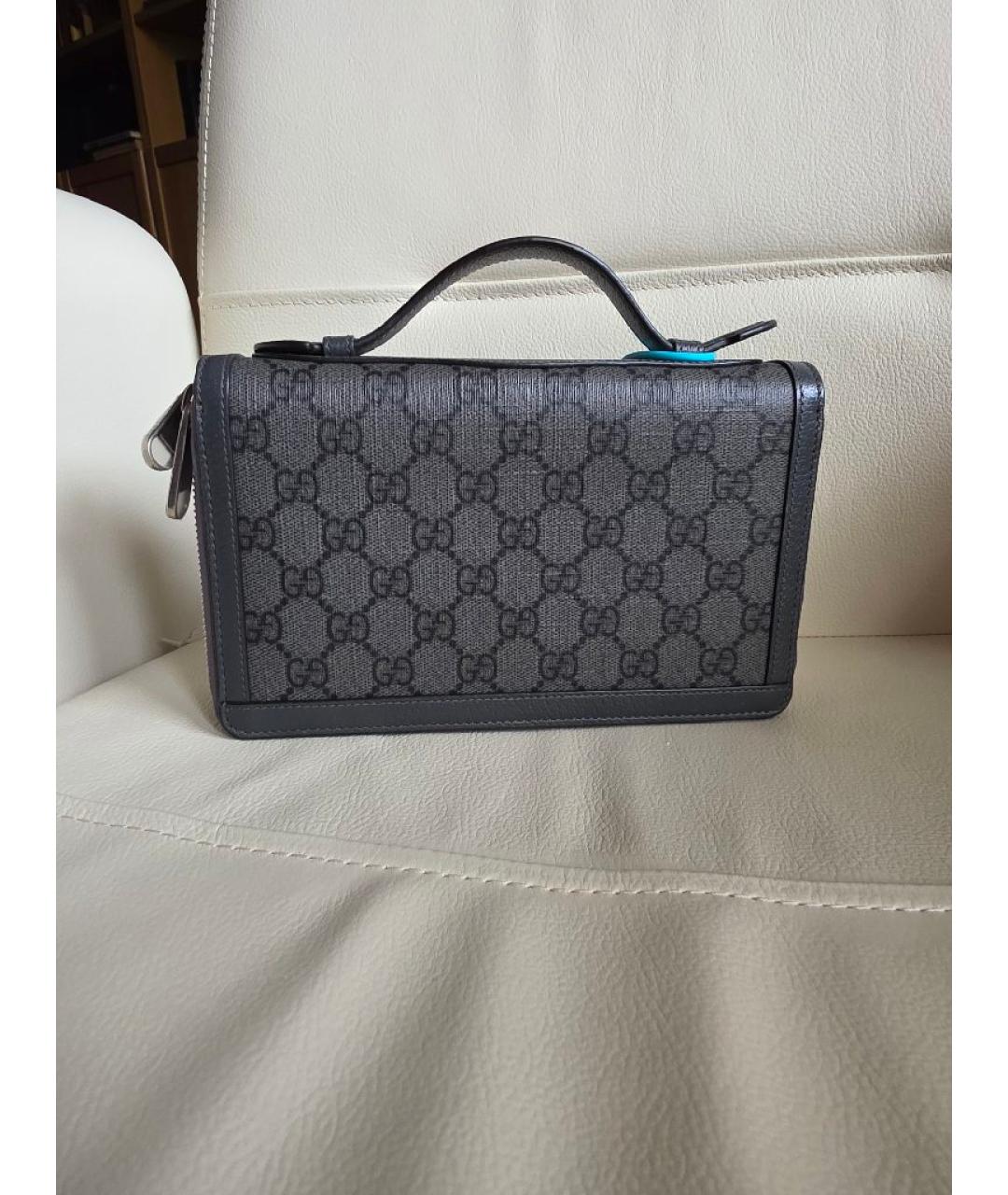 GUCCI Серая сумка с короткими ручками, фото 3
