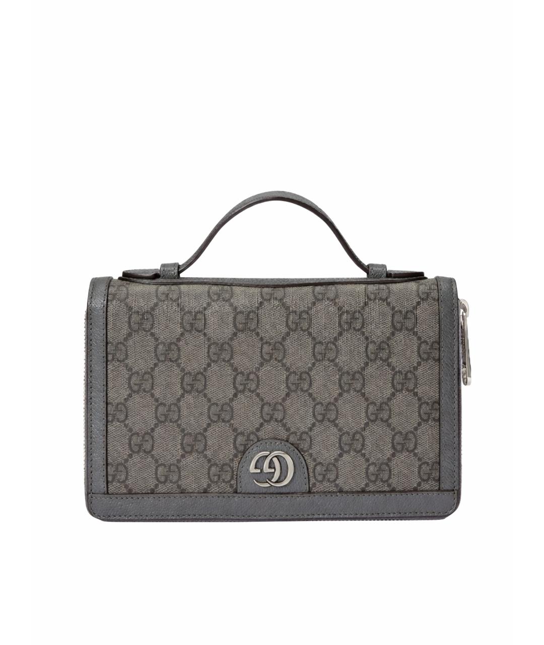 GUCCI Серая сумка с короткими ручками, фото 1
