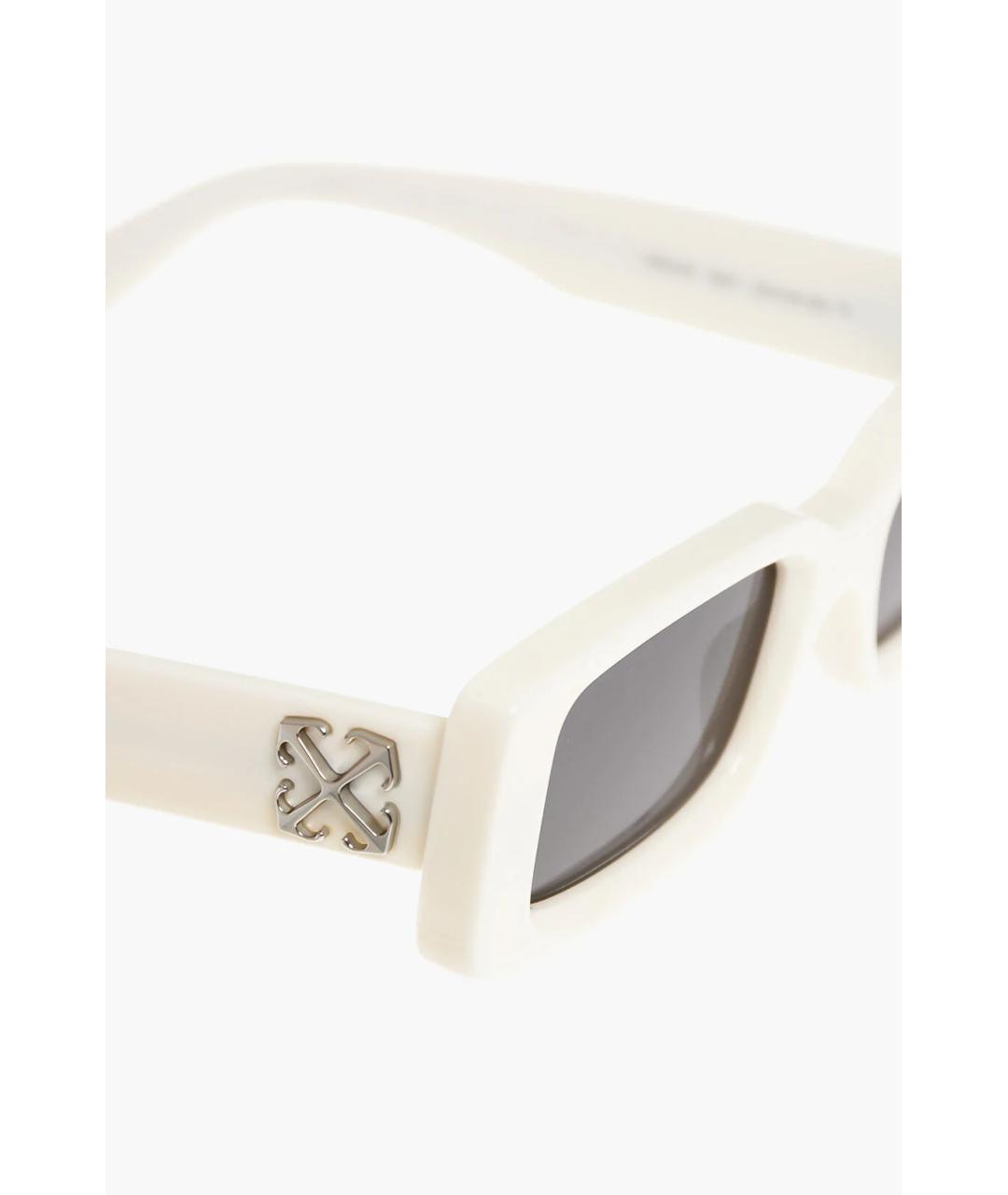 OFF-WHITE Белые пластиковые солнцезащитные очки, фото 4