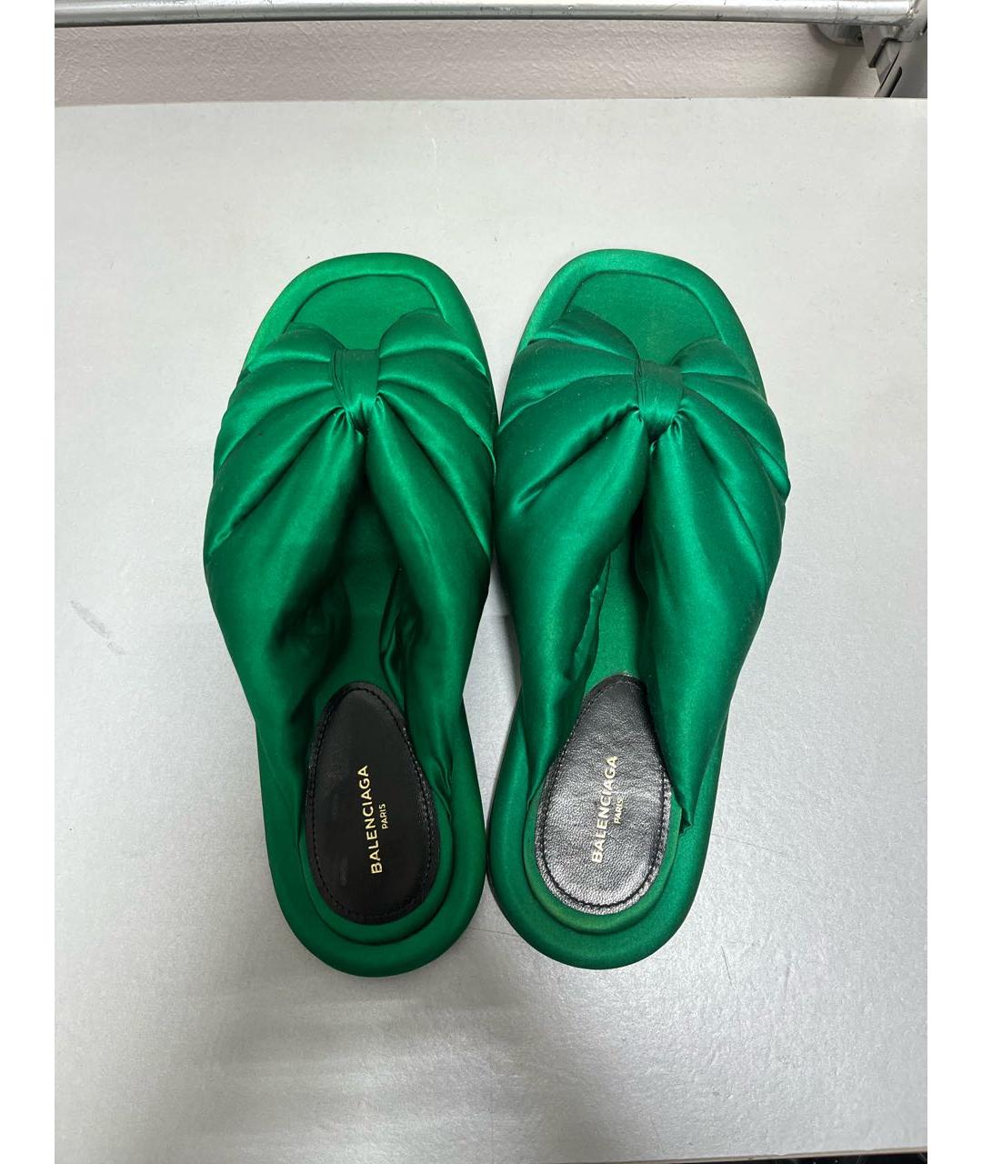 SAINT LAURENT Зеленые шлепанцы, фото 8