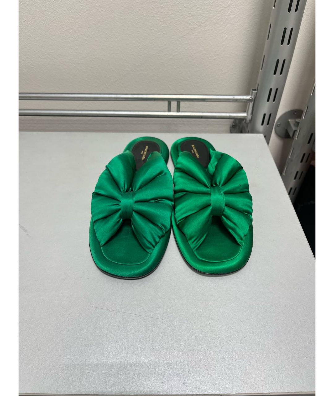 SAINT LAURENT Зеленые шлепанцы, фото 6