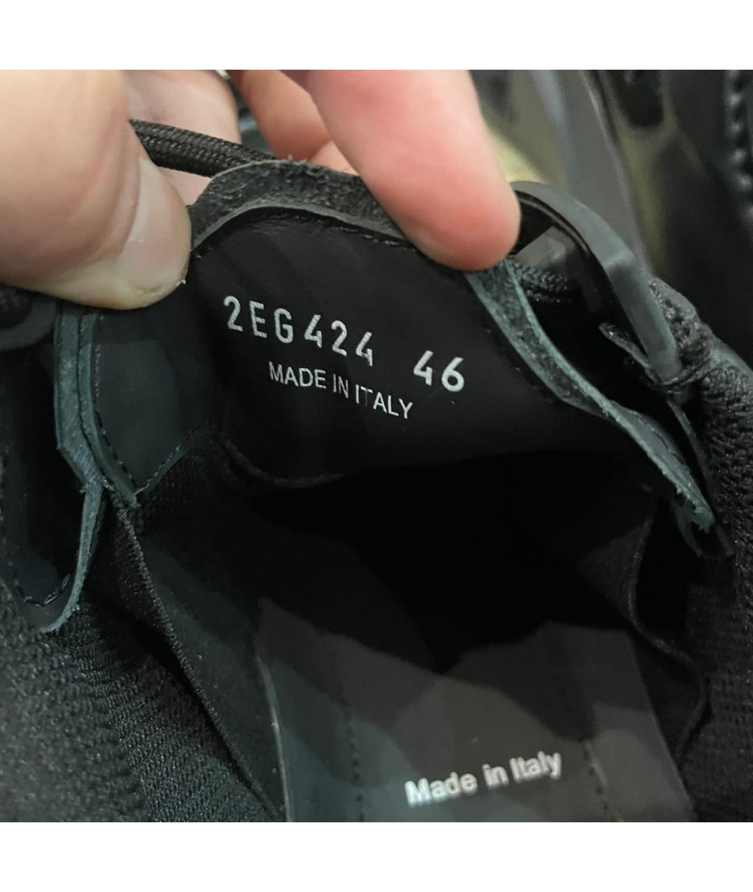 PRADA BEAUTY Черные кожаные низкие кроссовки / кеды, фото 2