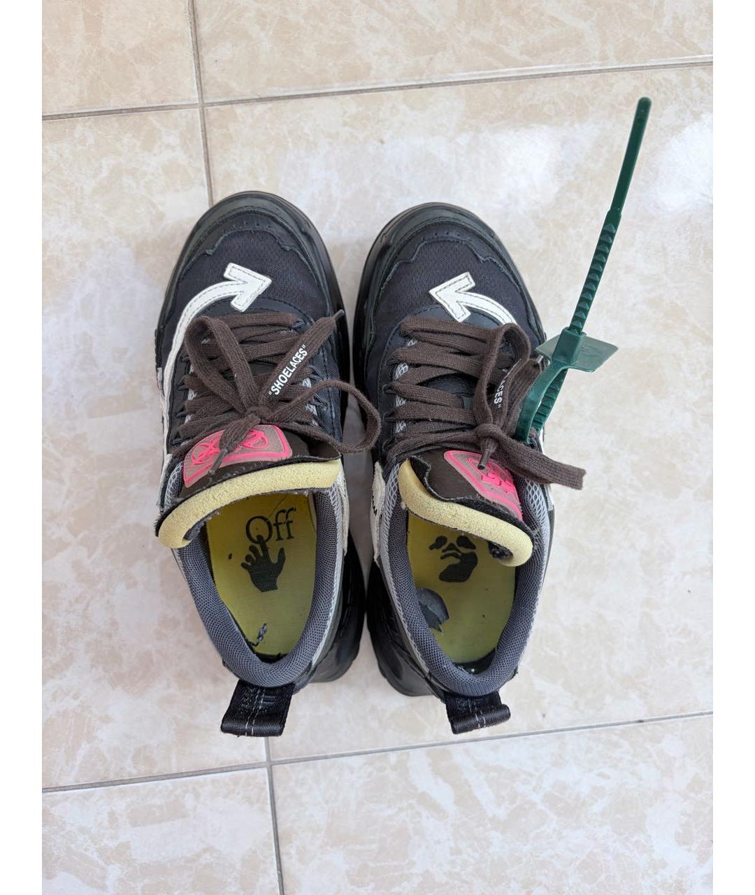 OFF-WHITE Черные кроссовки, фото 3