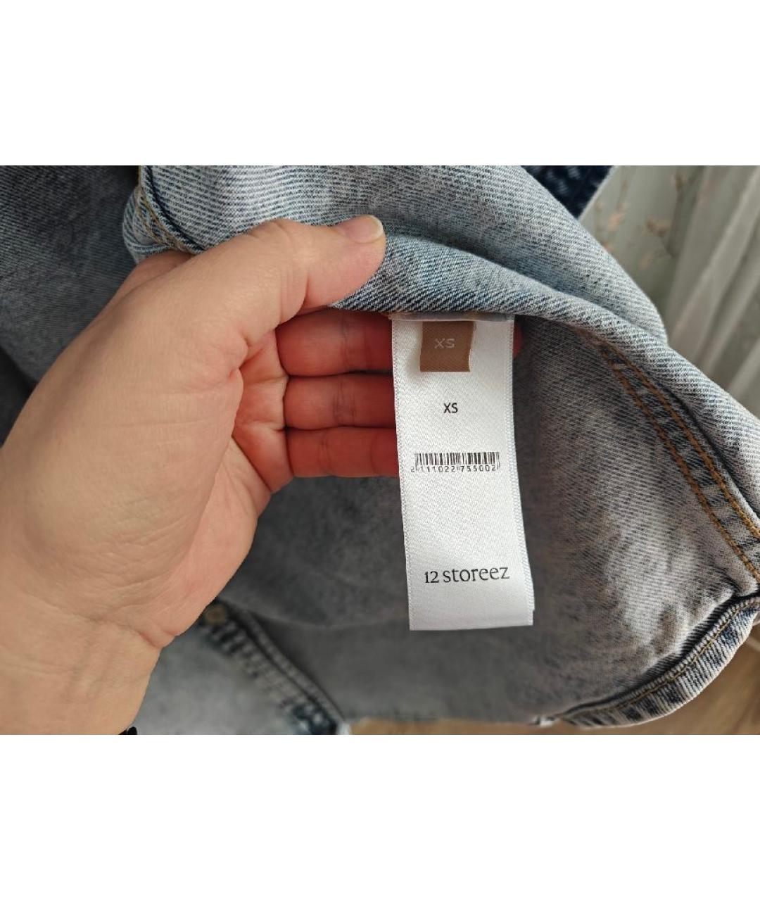 12 STOREEZ Голубое деним повседневное платье, фото 7