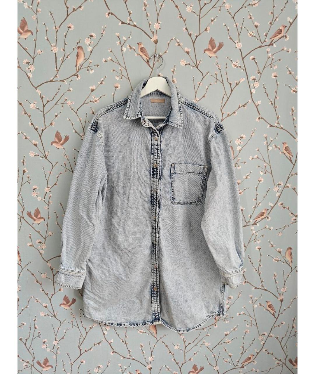 12 STOREEZ Голубое деним повседневное платье, фото 9