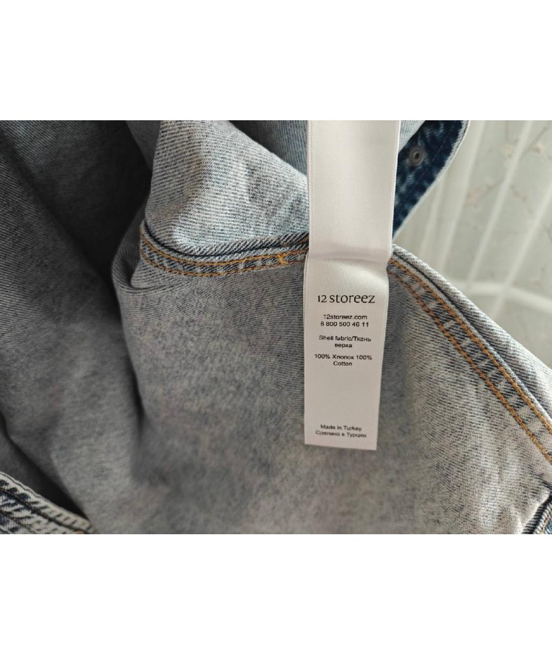 12 STOREEZ Голубое деним повседневное платье, фото 8