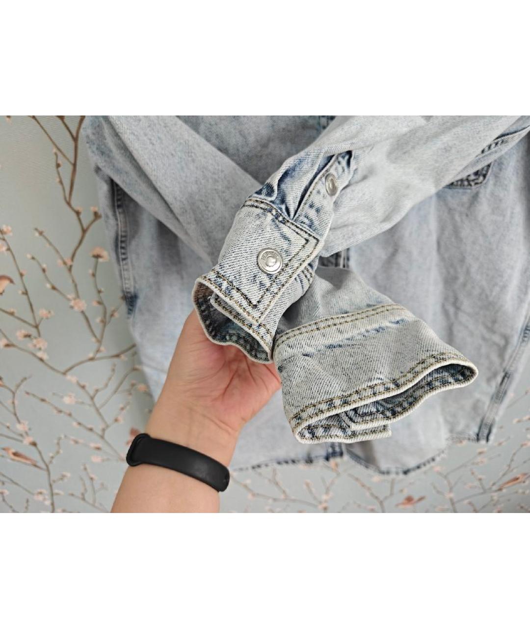 12 STOREEZ Голубое деним повседневное платье, фото 5