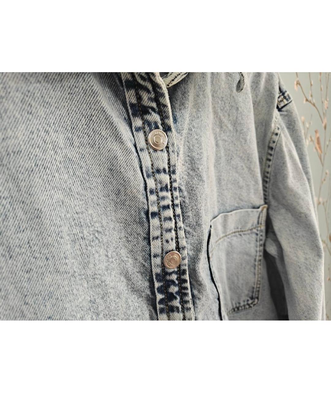 12 STOREEZ Голубое деним повседневное платье, фото 4