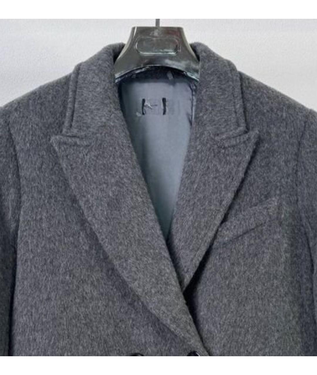 MAX MARA Серое шерстяное пальто, фото 3