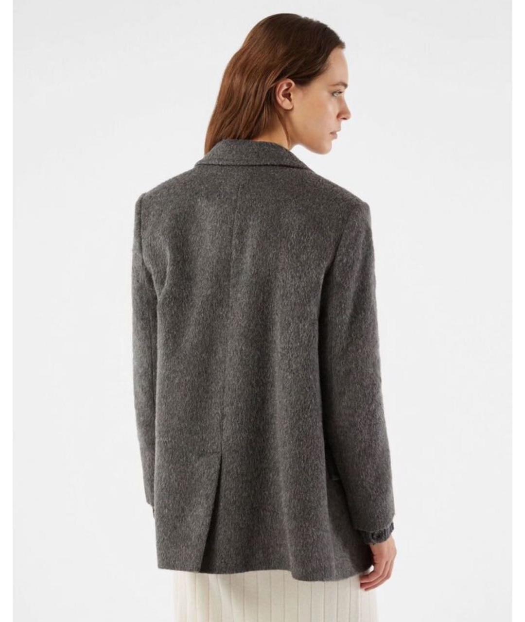 MAX MARA Серое шерстяное пальто, фото 2