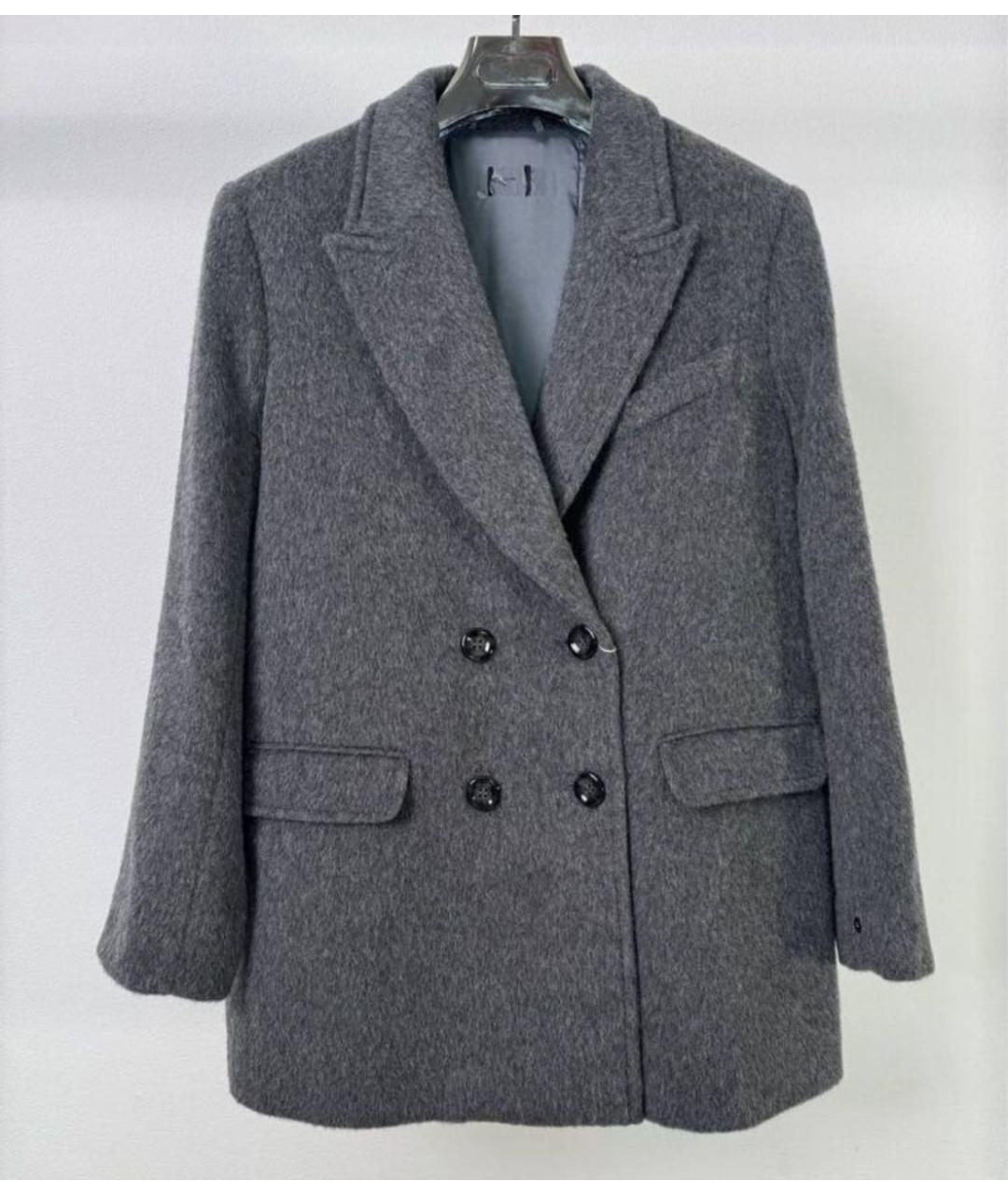 MAX MARA Серое шерстяное пальто, фото 9