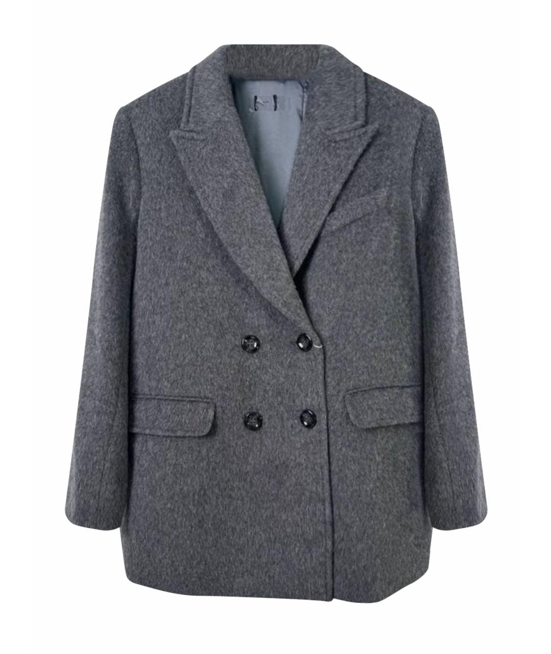 MAX MARA Серое шерстяное пальто, фото 1