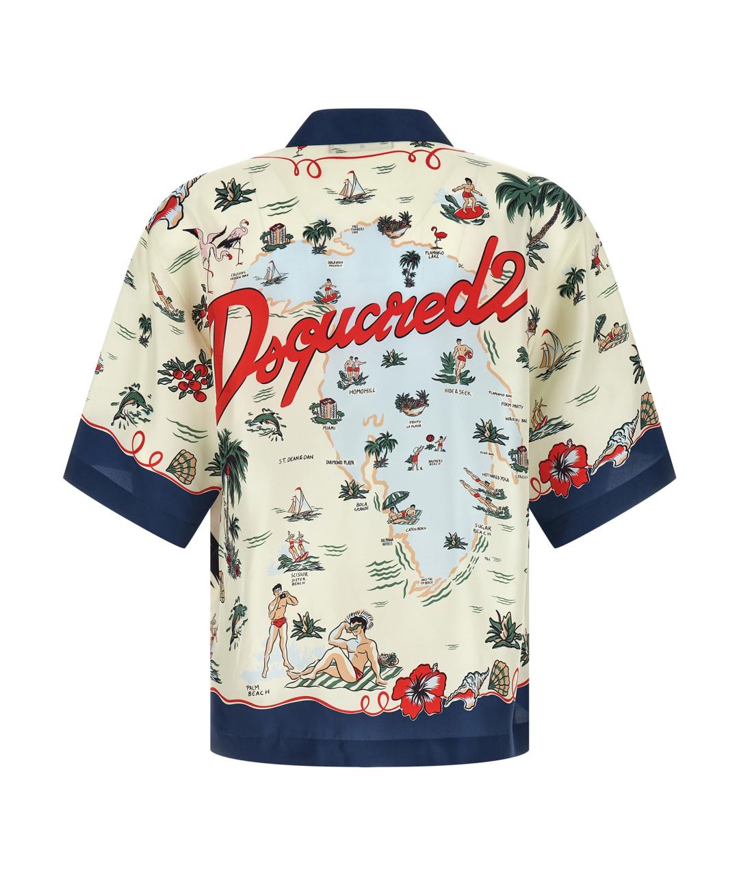 DSQUARED2 Мульти шелковая кэжуал рубашка, фото 2