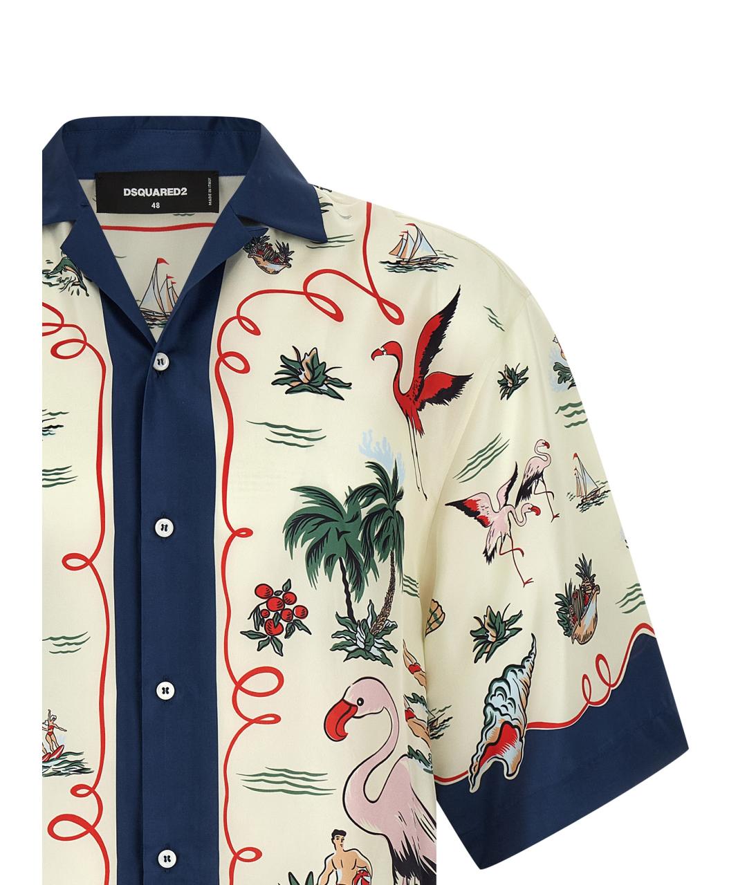 DSQUARED2 Мульти шелковая кэжуал рубашка, фото 3