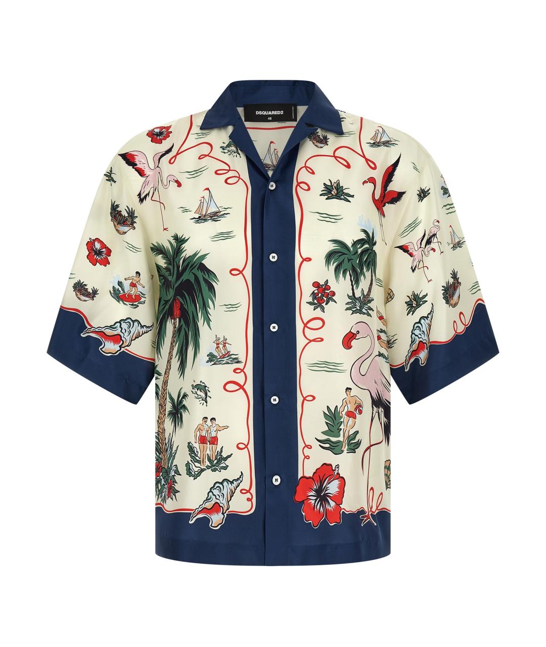 DSQUARED2 Мульти шелковая кэжуал рубашка, фото 1