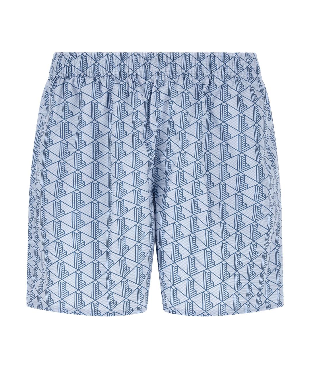 LACOSTE Голубые полиэстеровые шорты, фото 1