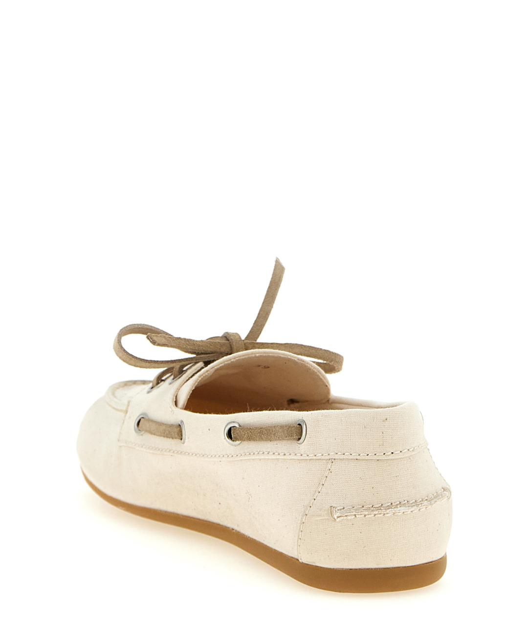 MIU MIU Бежевые текстильные лоферы, фото 3