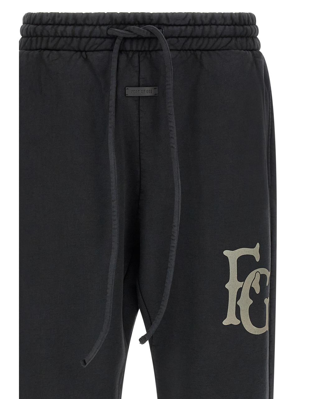 FEAR OF GOD Черные хлопковые повседневные брюки, фото 3