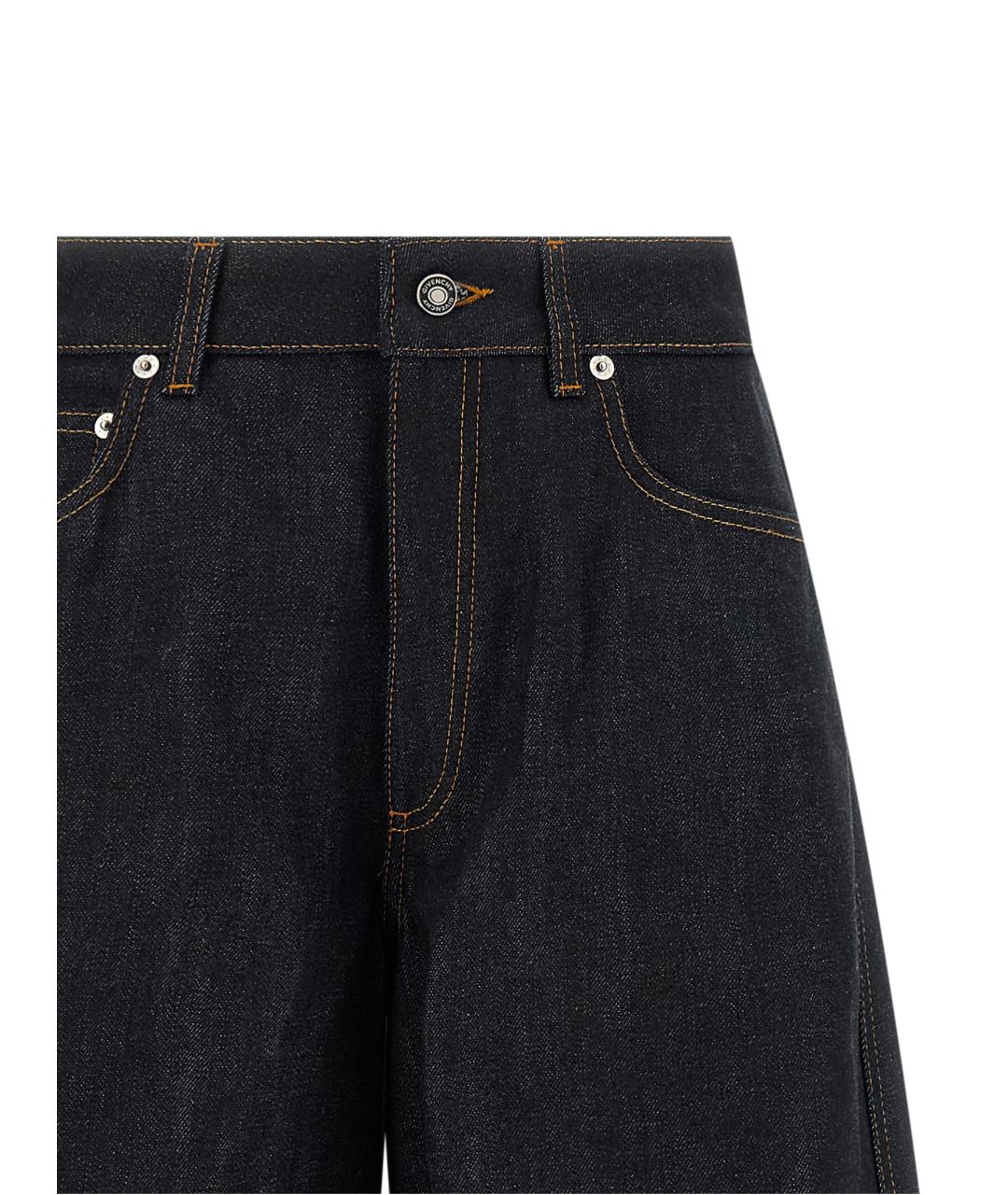 GIVENCHY Темно-синие хлопковые прямые джинсы, фото 3