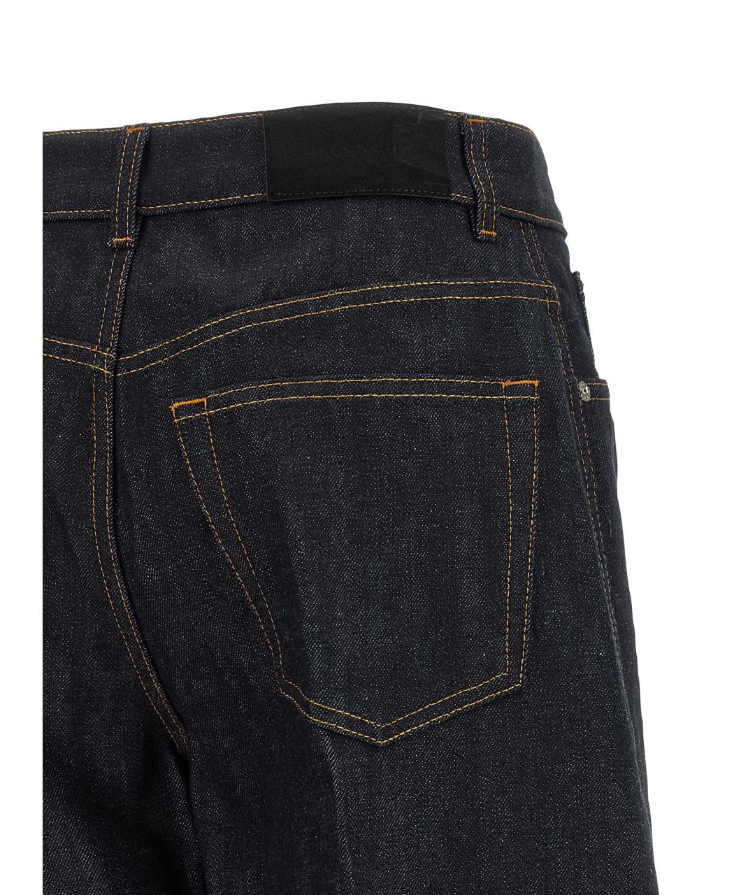 GIVENCHY Темно-синие хлопковые прямые джинсы, фото 4