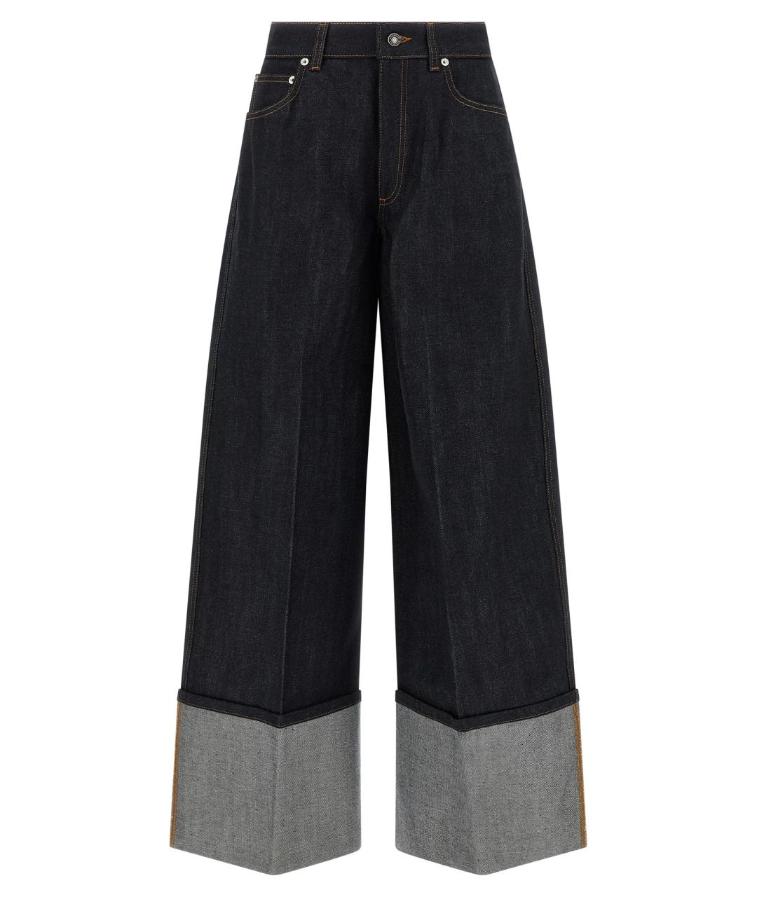 GIVENCHY Темно-синие хлопковые прямые джинсы, фото 1