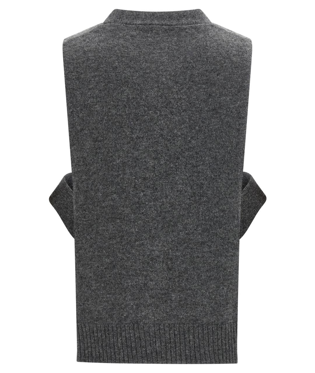 MIU MIU Серая кашемировая жилетка, фото 2