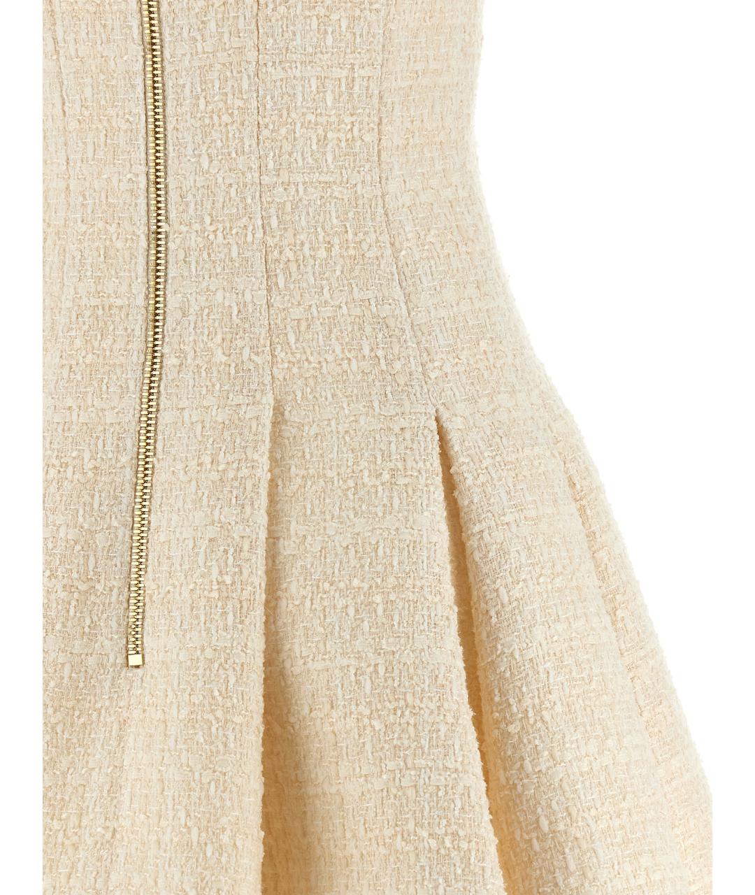 BALMAIN Бежевое полиэстеровое повседневное платье, фото 4