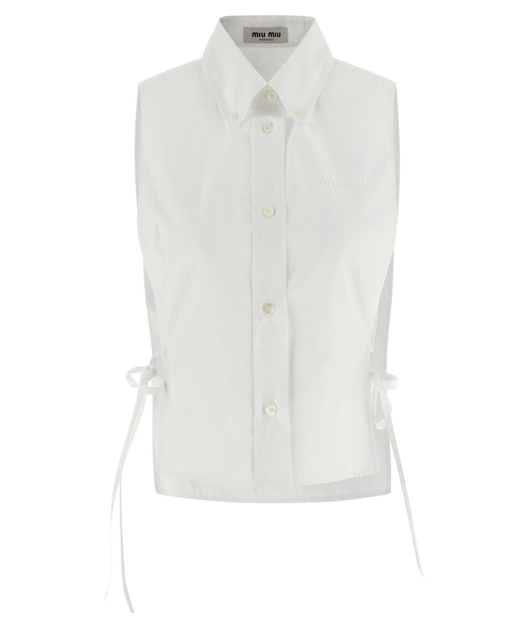 MIU MIU Белая хлопковая рубашка, фото 1
