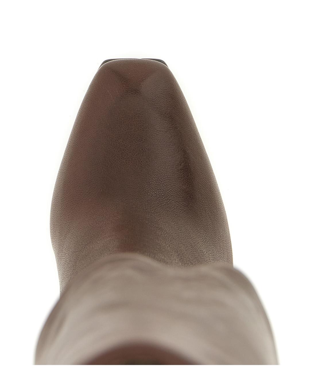 ALEXANDER MCQUEEN Коричневые кожаные сапоги, фото 4