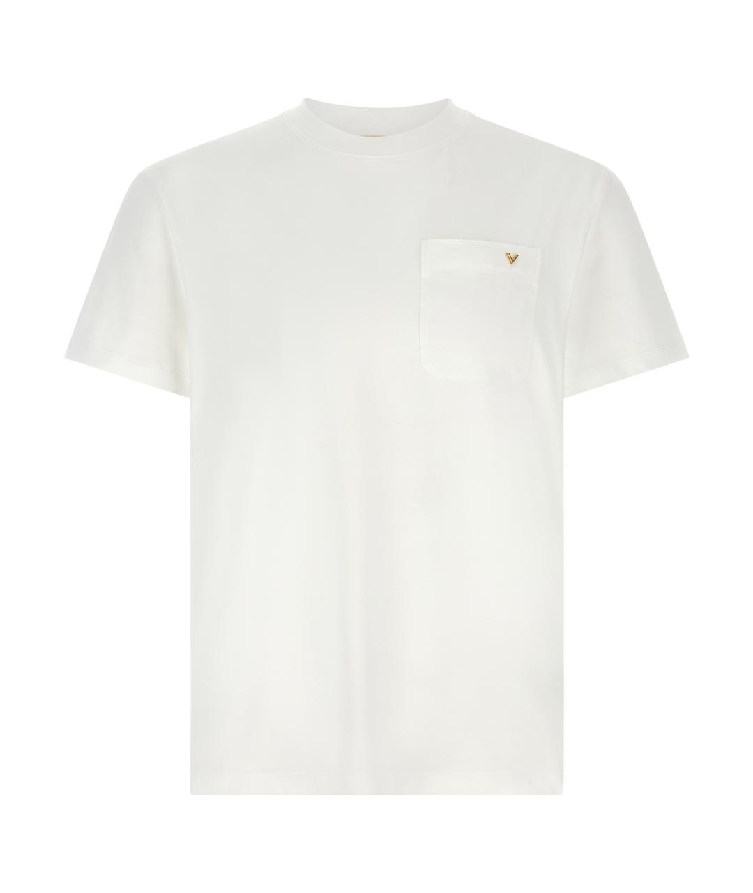 VALENTINO Белая хлопковая футболка, фото 1