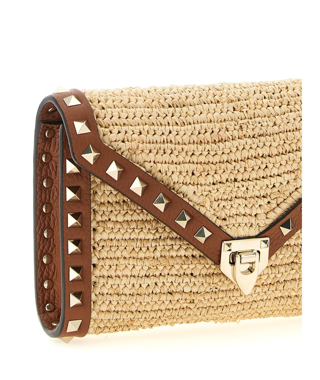 VALENTINO Бежевая пелетеная сумка через плечо, фото 3