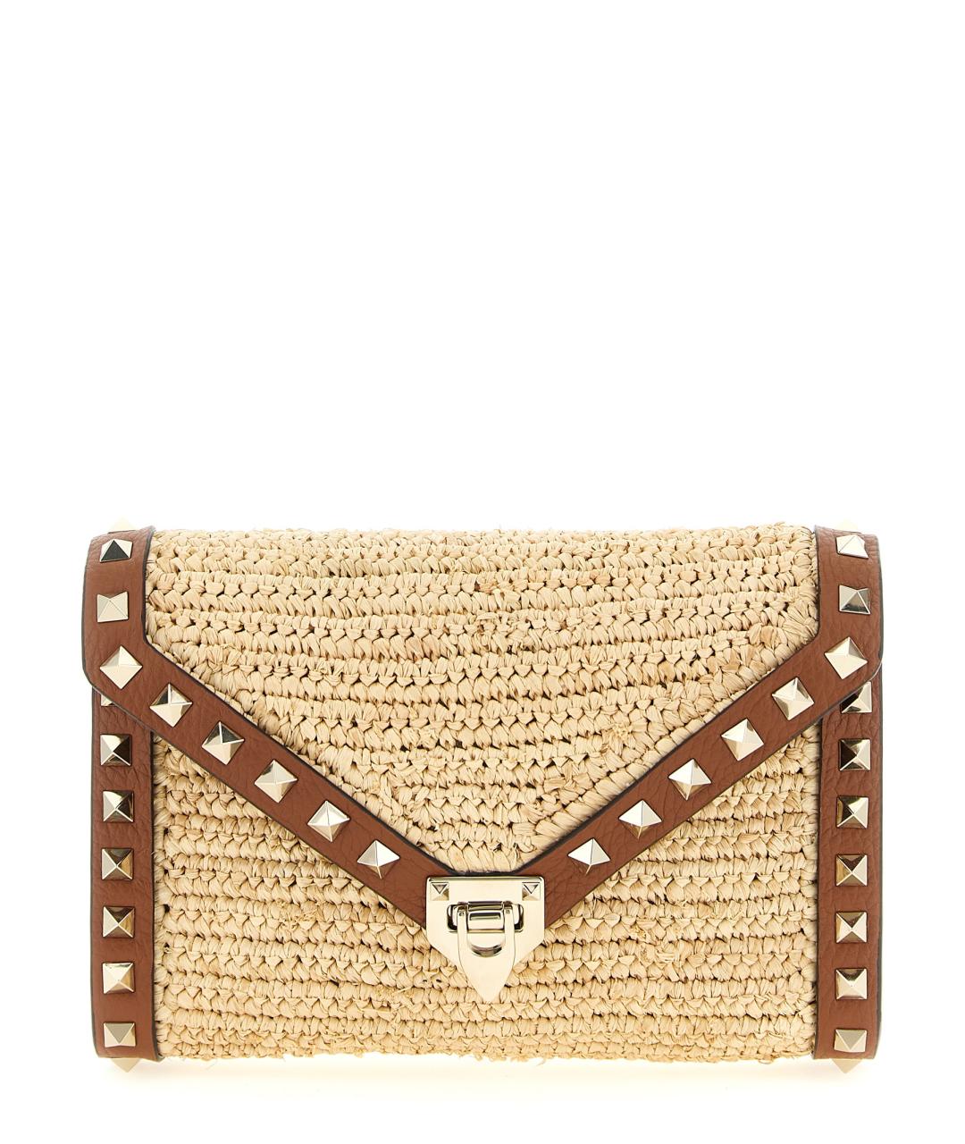 VALENTINO Бежевая пелетеная сумка через плечо, фото 1
