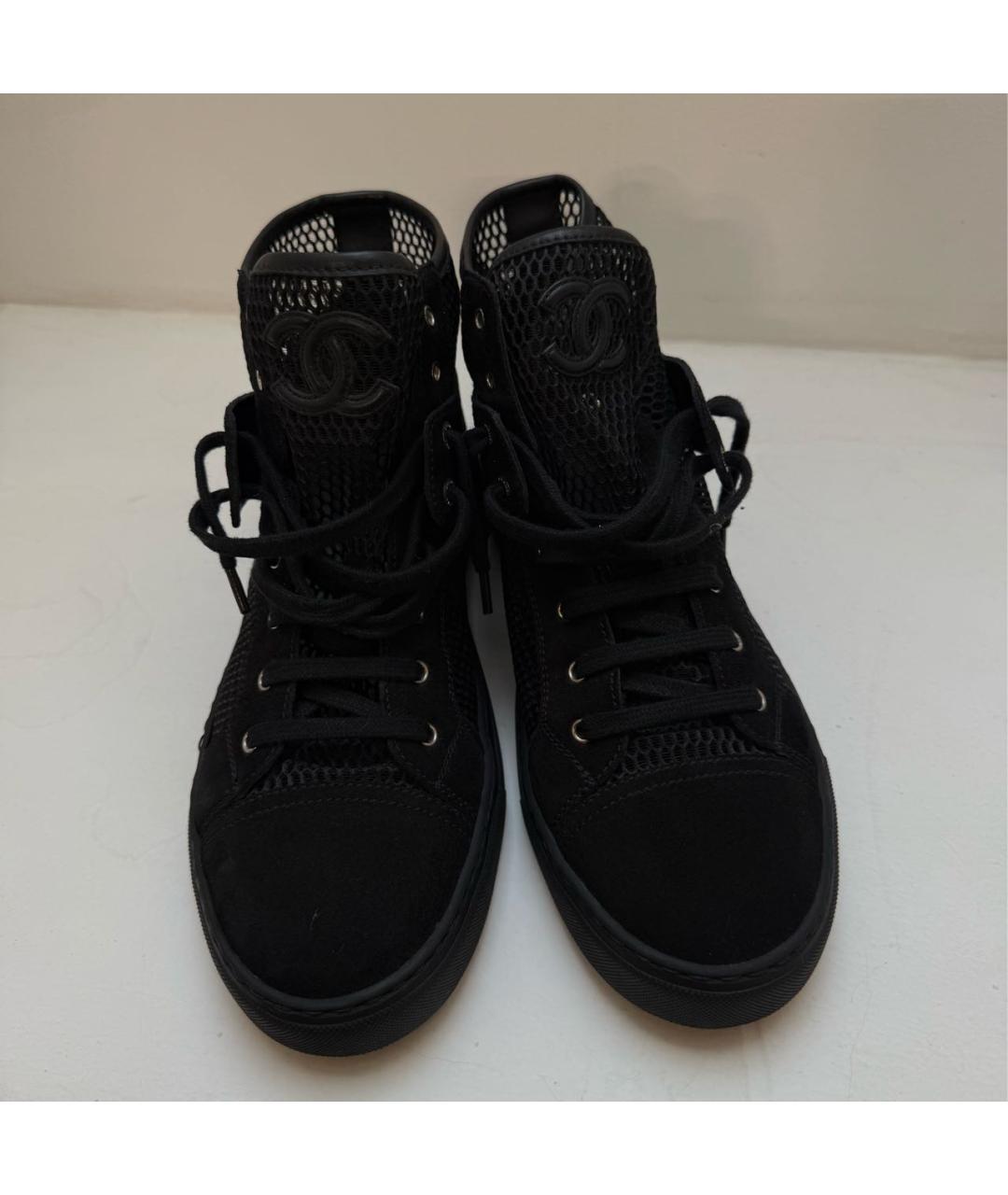 CHANEL Черные замшевые кеды, фото 2