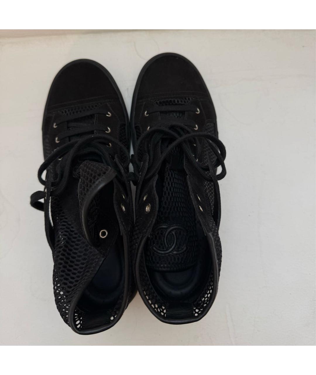 CHANEL Черные замшевые кеды, фото 3