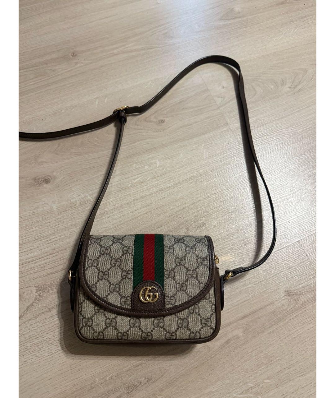 GUCCI Кожаная сумка через плечо, фото 5