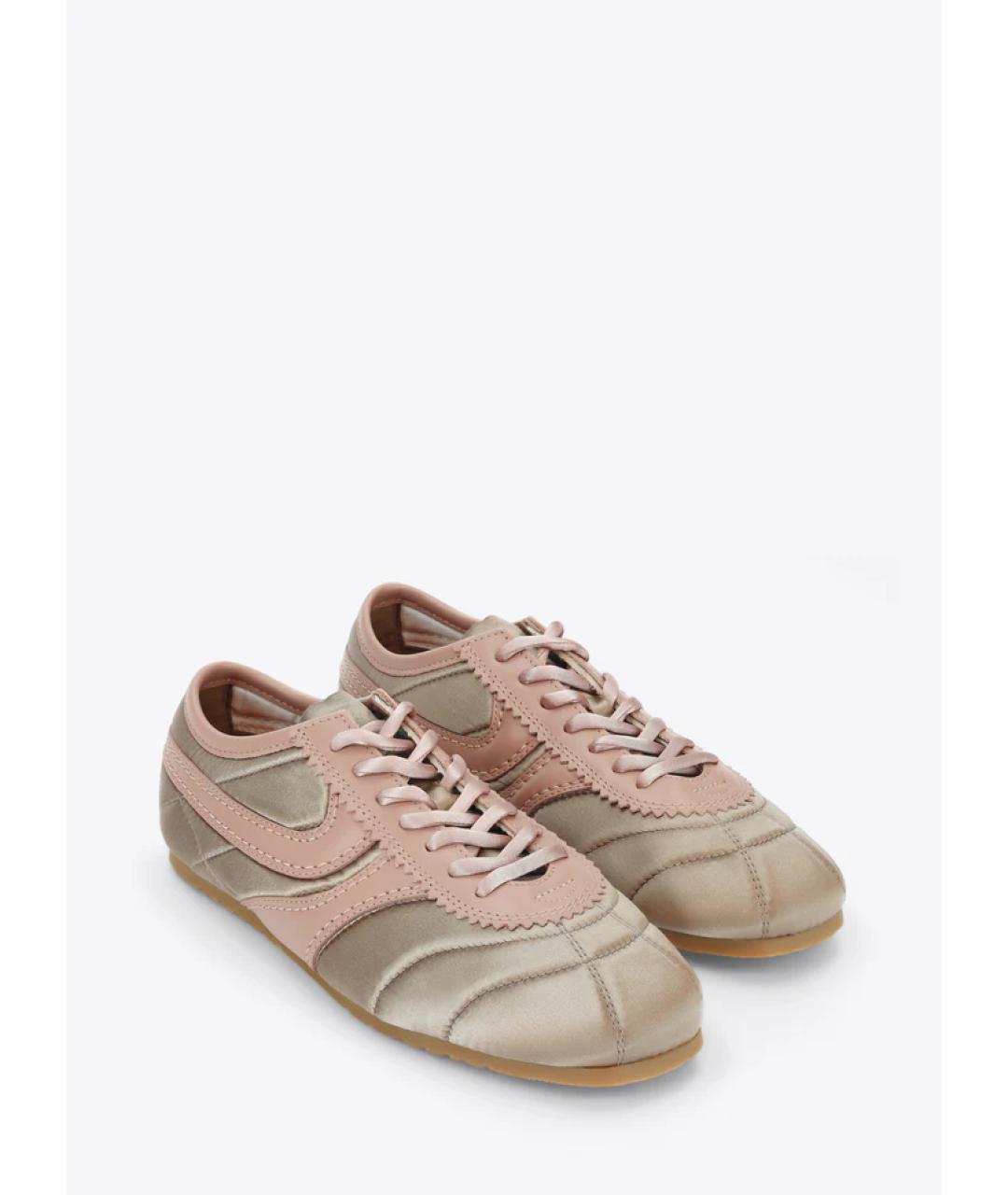 DRIES VAN NOTEN Розовые текстильные кеды, фото 2