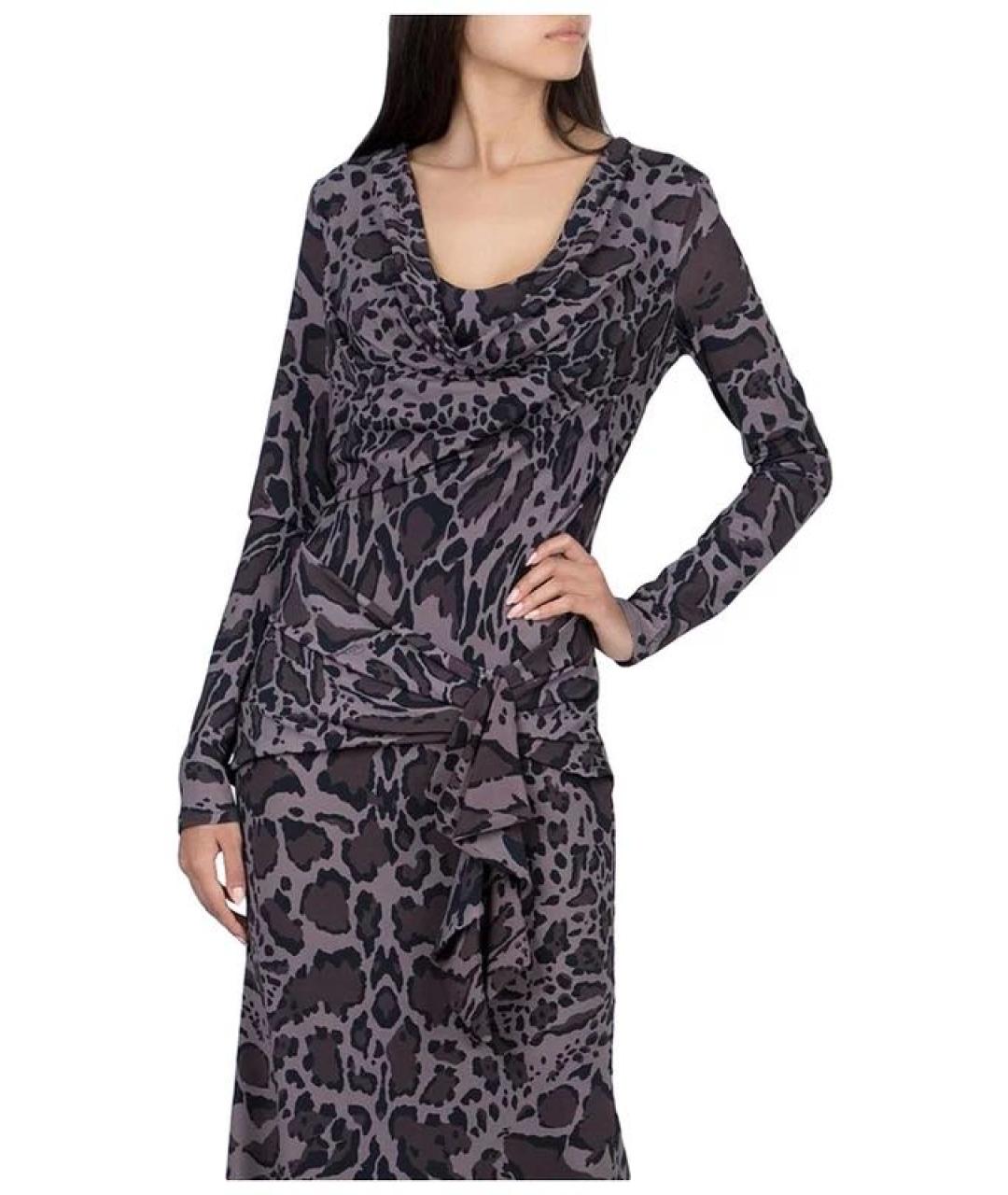 ROBERTO CAVALLI Мульти полиамидовое вечернее платье, фото 7