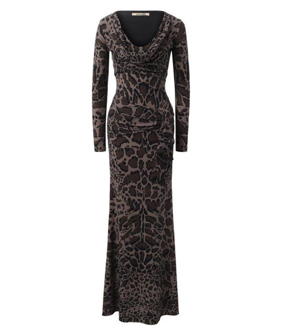 ROBERTO CAVALLI Мульти полиамидовое вечернее платье, фото 9