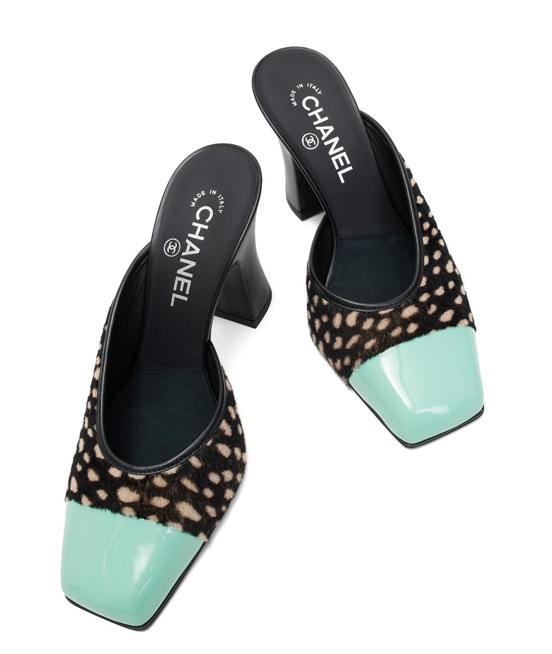 CHANEL Черные кожаные туфли, фото 5