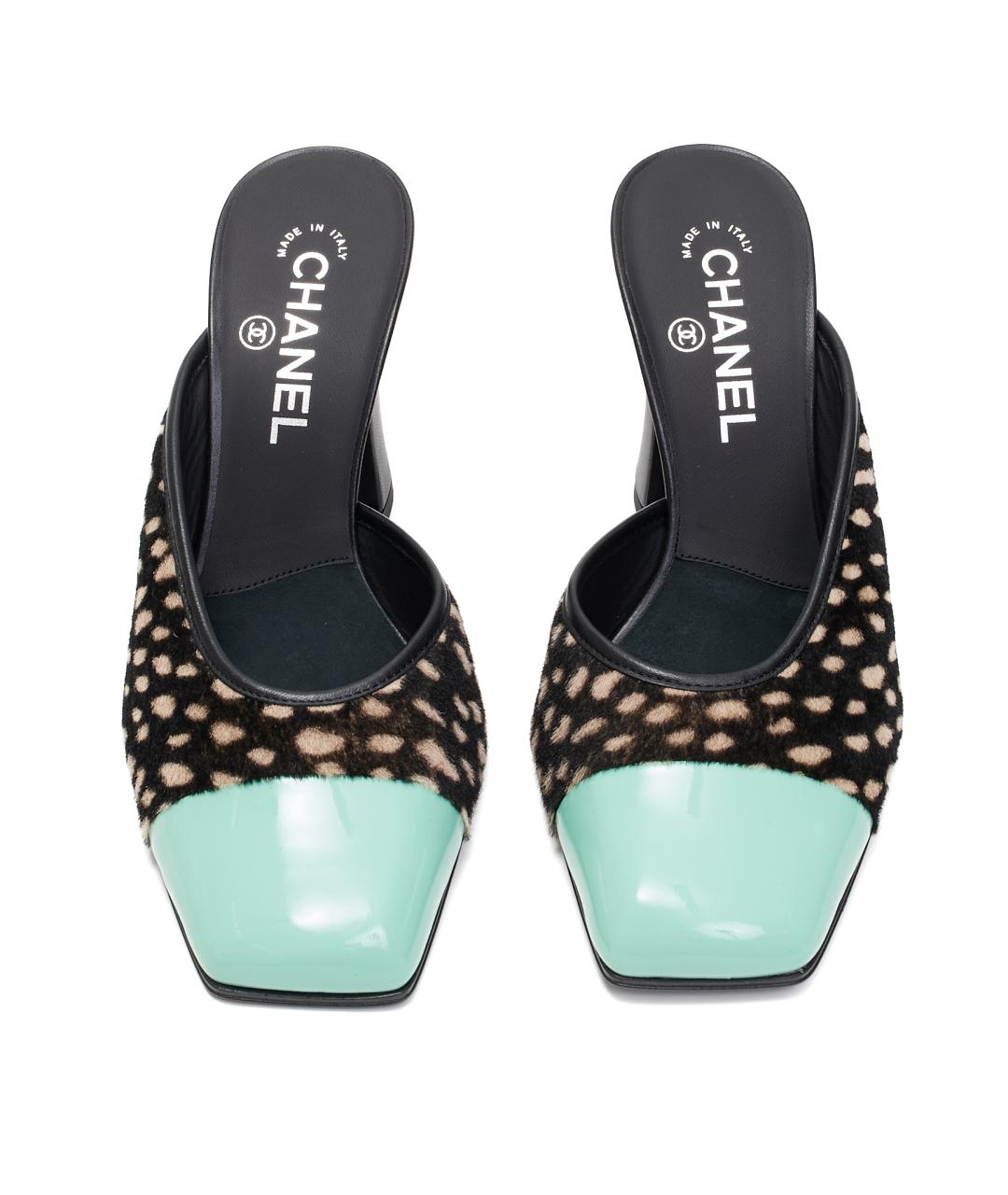 CHANEL Черные кожаные туфли, фото 4