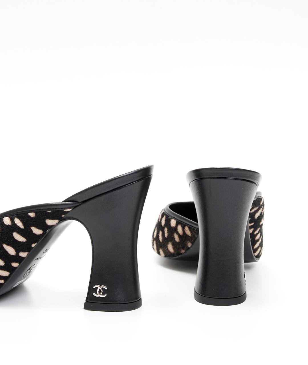 CHANEL Черные кожаные туфли, фото 3