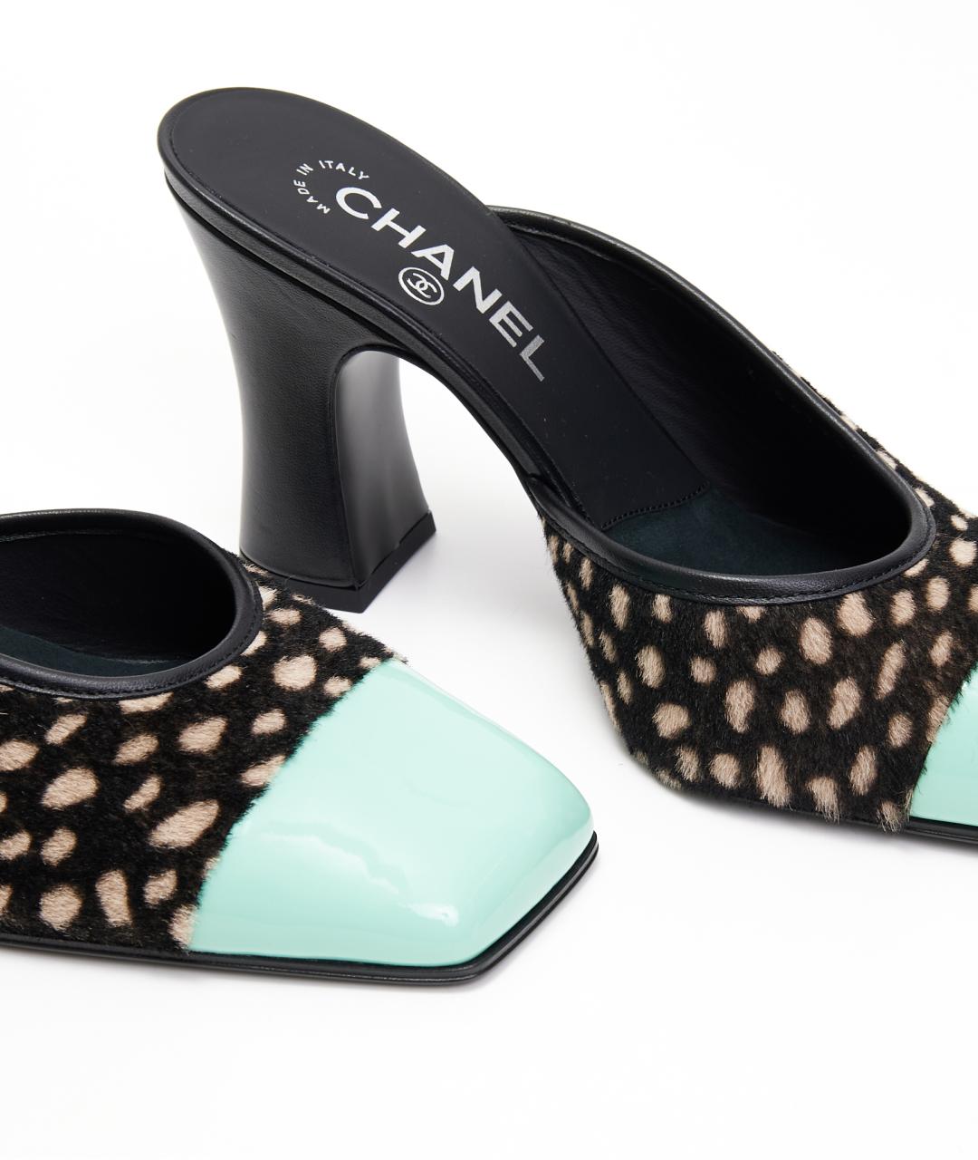 CHANEL Черные кожаные туфли, фото 6