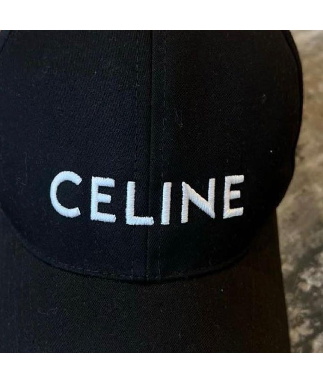 CELINE Черная хлопковая кепка, фото 4