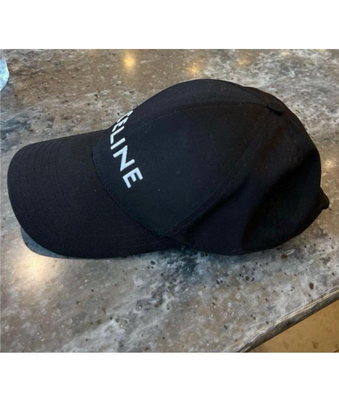 CELINE Черная хлопковая кепка, фото 2